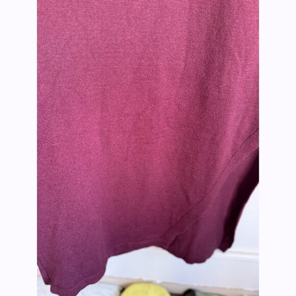 Eloquii Women’s 16 Cowl Neck Side Split Sweater Midi Dress Burgundy Stretch - Picture 6 of 14